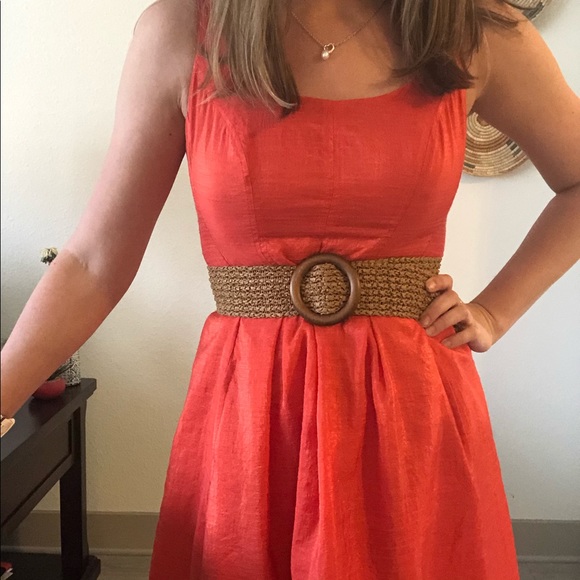 *SOLD* Nine West sleeveless a line salmon orange - Picture 6 of 10